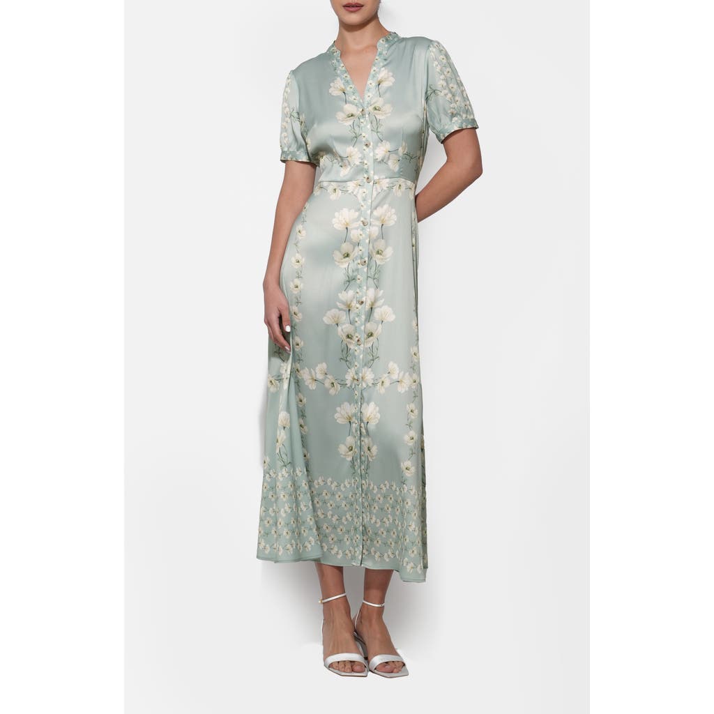 Adelyn Rae Adelyn Rae Jailyn Floral Print Satin Maxi Dress