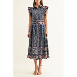 Adelyn Rae Adelyn Rae Karly Mixed Print Shirtdress