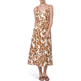 Adelyn Rae Adelyn Rae Kiana Wood Trim Sleeveless Maxi Dress