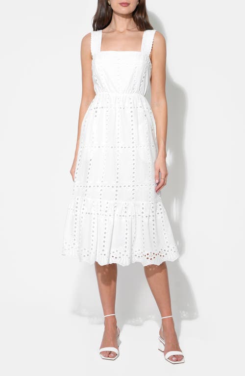Adelyn Rae Adelyn Rae Savannah Scalloped Strap Cotton Eyelet Sundress