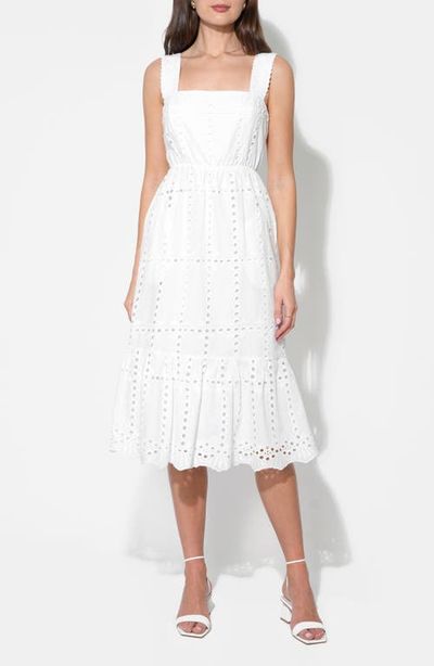 Adelyn Rae Adelyn Rae Savannah Scalloped Strap Cotton Eyelet Sundress