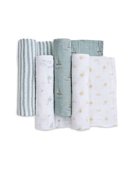 Aden + Anais Aden and Anais Boys' Cotton Muslin Swaddle Blankets, 4 Pack