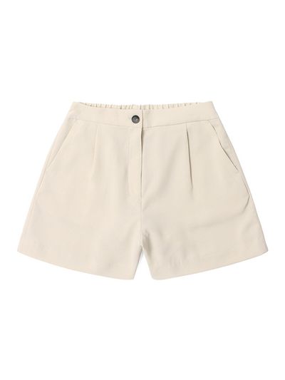 ADHOC One Tuck Shorts _ Light Beige