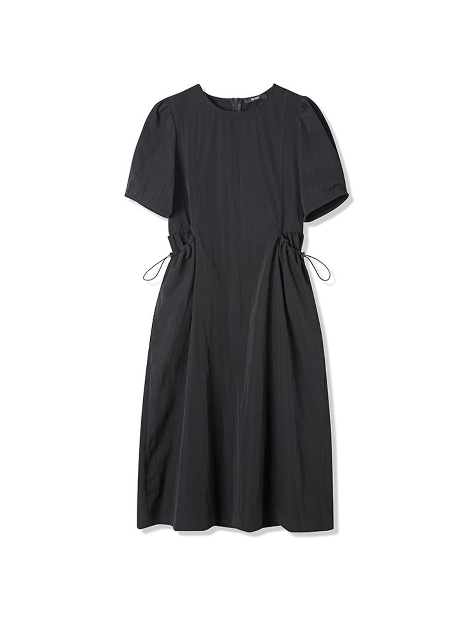 ADHOC Out-Pocket Half Sleeve Woven Dress [BLACK] (HB5OP53)