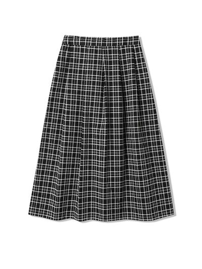 ADHOC Tartan Check Skirt [BLACK] (HA9SR51)