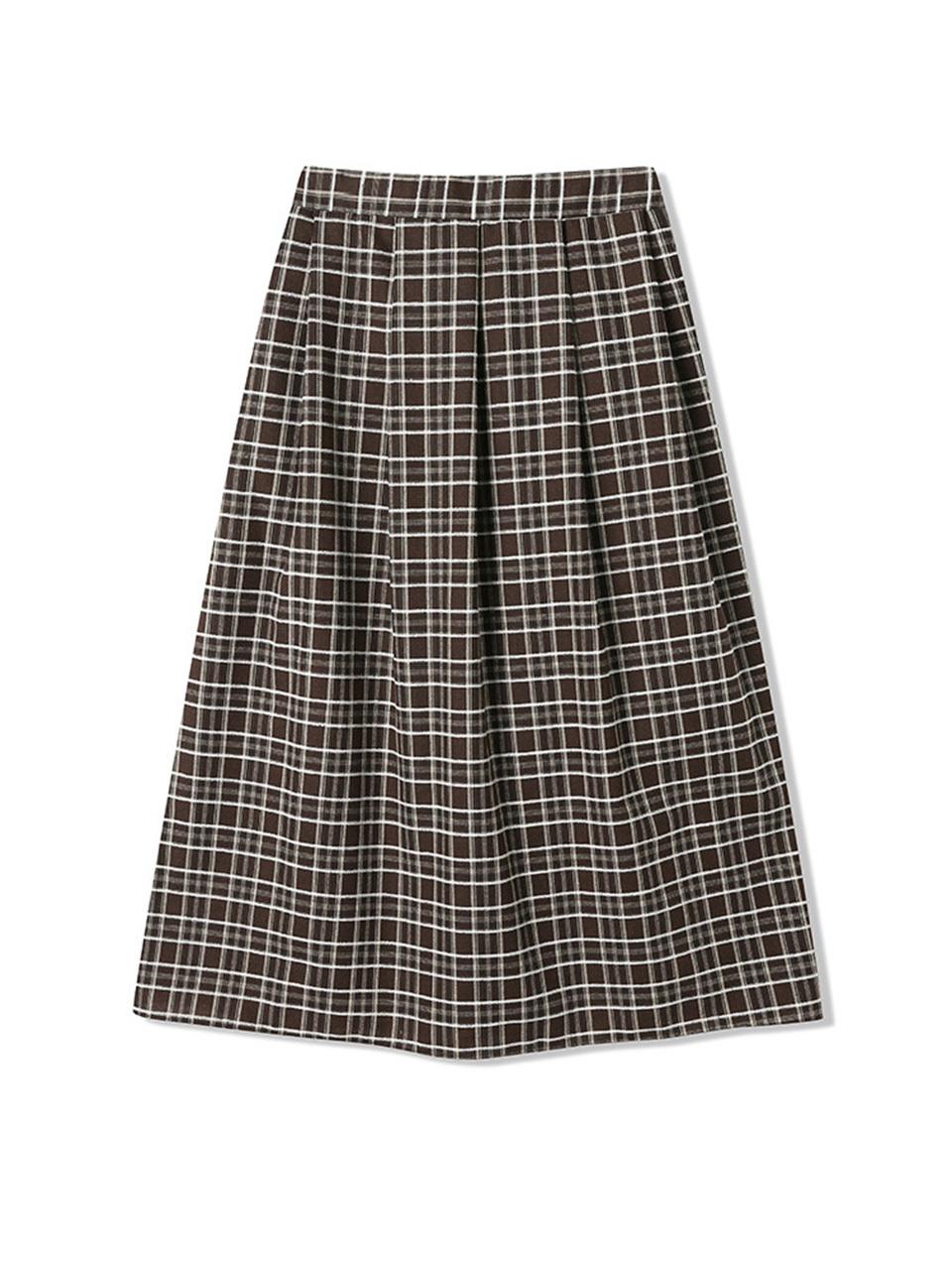 ADHOC Tartan Check Skirt [Brown] (HA9SR51)