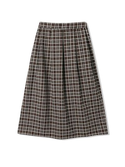 ADHOC Tartan Check Skirt [Brown] (HA9SR51)