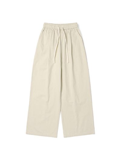 ADHOC Wide Elastic Waistband Pants [BEIGE] (HA5LP54-25)