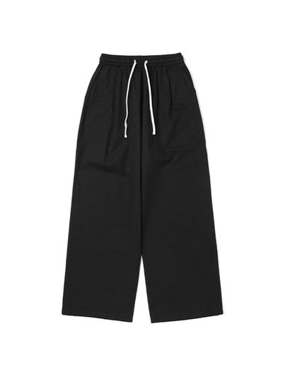 ADHOC Wide Elastic Waistband Pants [BLACK] (HA5LP54-39)