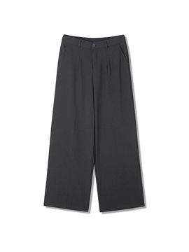 ADHOC Women's Back Elastic Band Wide Pants (BLACK) (HB2LPA2)