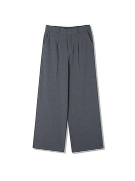 ADHOC Women's Back Elastic Wide Pants (CH-GREY) (HB2LPA2)