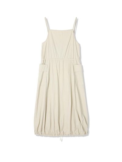 ADHOC Women's Waist String Out-Pocket Dress (BEIGE) (HB5OP54)