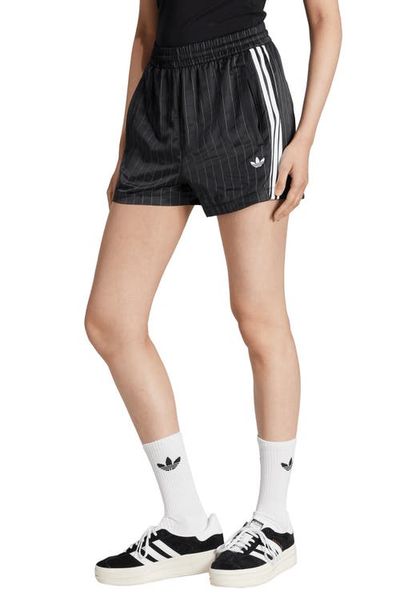 adidas adidas 3-Stripes Pinstripe Satin Shorts