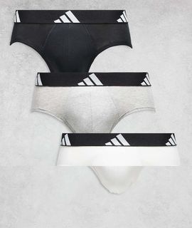 adidas adidas 3 pack active flex cotton briefs in multi