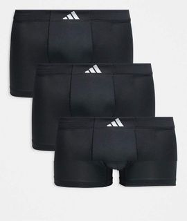 adidas Adidas 3 pack active micro tech briefs in black with tonal logo