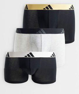 adidas Adidas Active flex 3 pack trunks with colored waistbands in multi