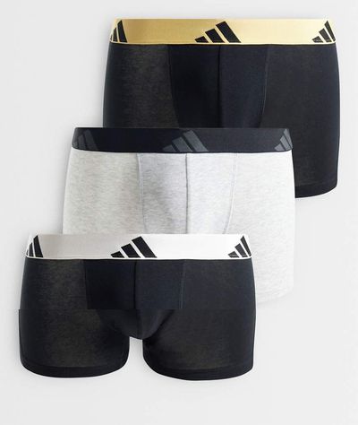 adidas Adidas Active flex 3 pack trunks with colored waistbands in multi