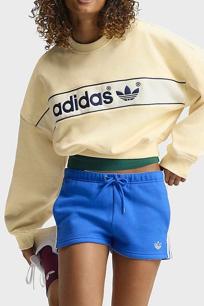adidas adidas adiSignature NY Crew Neck Sweatshirt in Ivory, Women's at Urban Outfitters