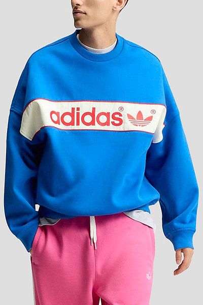 adidas adidas adiSignature NY Crewneck Sweatshirt in Blue, Men's at Urban Outfitters