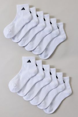 adidas adidas Athletic Cushioned Ankle Socks 6-Pack in White, Men's at Urban Outfitters