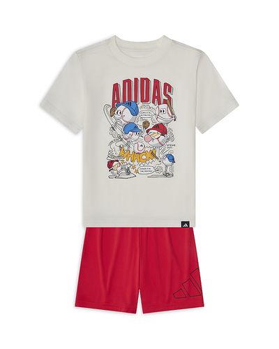 Adidas Adidas Boys' Essential Graphic Tee & Shorts Set