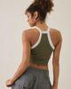 adidas adidas Color Pop Cropped Racerback Tank Top in Khaki, Women's at Urban Outfitters - 4