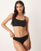 adidas adidas elastic tonal logo high leg bikini briefs in black - 1