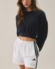 adidas adidas Essential 3-Stripes Woven Shorts in White, Women's at Urban Outfitters - 1