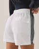 adidas adidas Essential 3-Stripes Woven Shorts in White, Women's at Urban Outfitters - 2