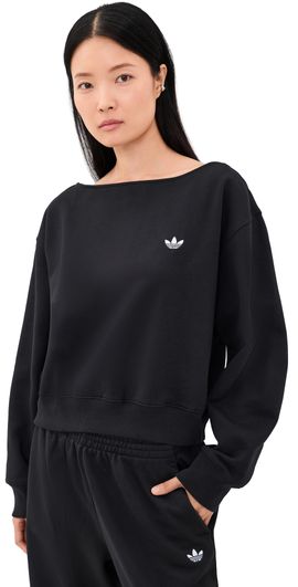 adidas adidas Essential Fleece Crew Sweatshirt Black
