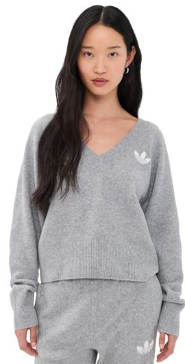 adidas adidas Essential Knit Crew Sweater Medium Grey Heather