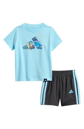 adidas adidas Graphic Print T-Shirt & 3-Stripes Shorts Set