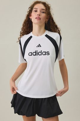adidas adidas House Of Tiro Short Sleeve Football Jersey Top in White, Women's at Urban Outfitters