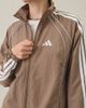 adidas adidas Iconic 3-Stripes Woven Zip-Up Track Jacket in Khaki, Women's at Urban Outfitters - 4