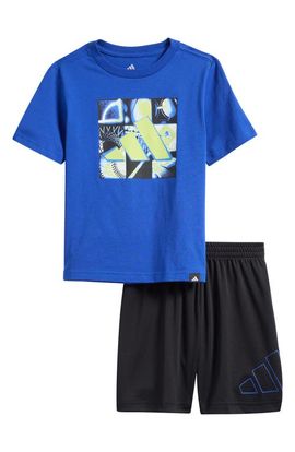 adidas adidas Kids' Graphic T-Shirt & Athletic Shorts Set (Little Kid_