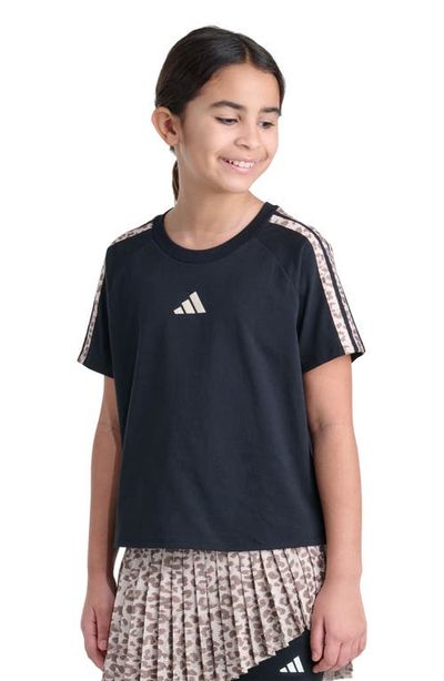 adidas adidas Kids' Leopard Print 3-Stripes Raglan T-Shirt