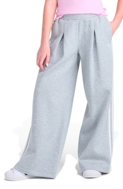 adidas adidas Kids' Pleated Fleece Heather Wide Leg Pants