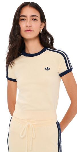 adidas adidas Knit Tee Warm Vanilla/Night Indigo
