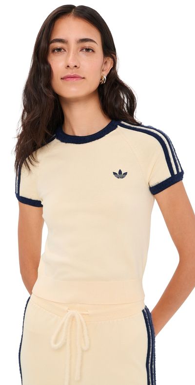 adidas adidas Knit Tee Warm Vanilla/Night Indigo