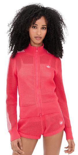adidas adidas Knitted Crochet Track Jacket Semi Lucid Red/Blue