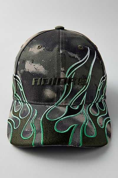 adidas adidas OG Flame Camo 6-Panel Hat in Olive, Men's at Urban Outfitters