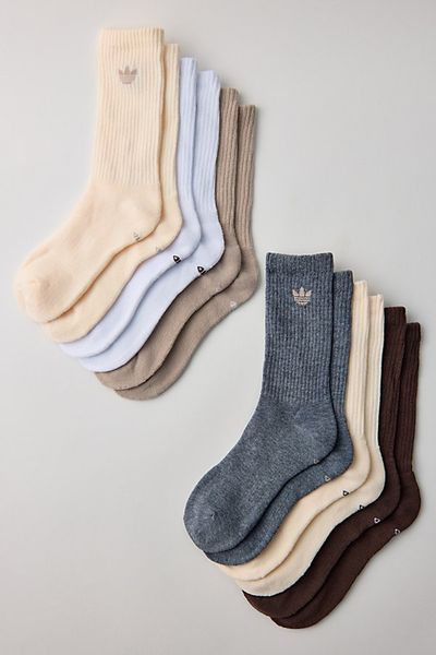adidas adidas OG Trefoil 2.0 Crew Socks 6-Pack in Brown, Men's at Urban Outfitters