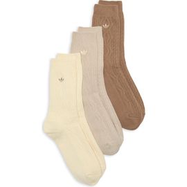 adidas adidas Originals 3-Pack Cable Knit Crew Socks