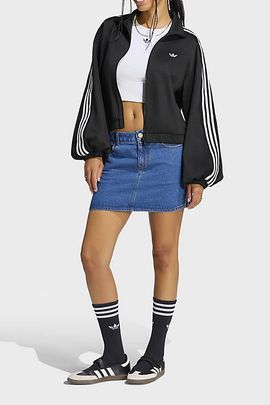 adidas adidas Originals Archive Lace Trim Oversized Track Jacket in Black, Women's at Urban Outfitters