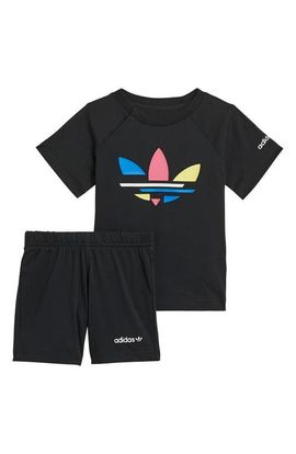 adidas adidas Originals Kids' Adicolor Shattered Trefoil Shorts & Tee Set