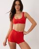 adidas adidas Originals Microterrot monogram jersey high rise shorties in red - 1