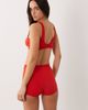 adidas adidas Originals Microterrot monogram jersey high rise shorties in red - 2