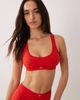 adidas adidas Originals Microterrot monogram jersey scoop bralet in red - 1