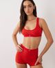 adidas adidas Originals Microterrot monogram jersey scoop bralet in red - 3