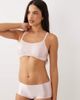 adidas adidas Originals shine satin bandeau bralet with embroidered logo in powder pink - 2